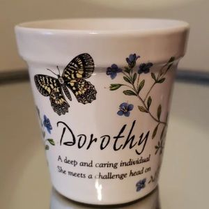 Personalized Flower Pot Candle Dorothy Inspirational Message